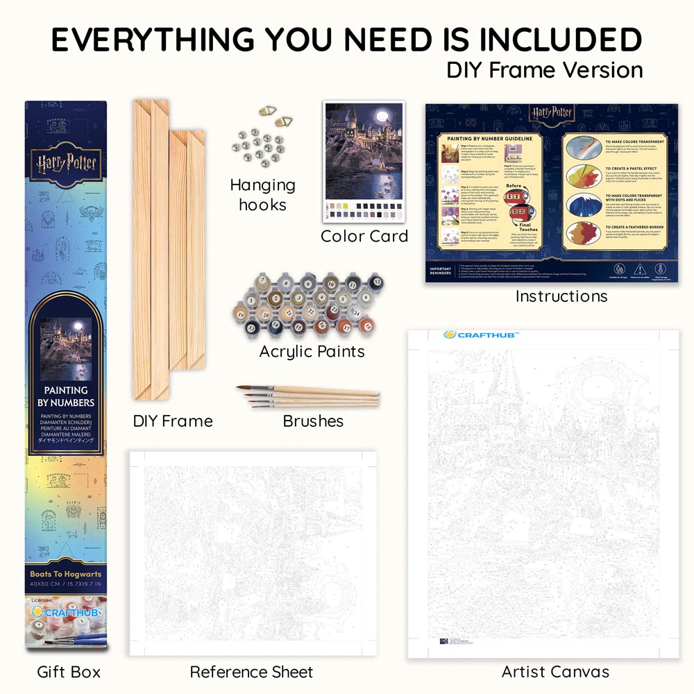 Boote nach Hogwarts - Malen nach Zahlen Kits