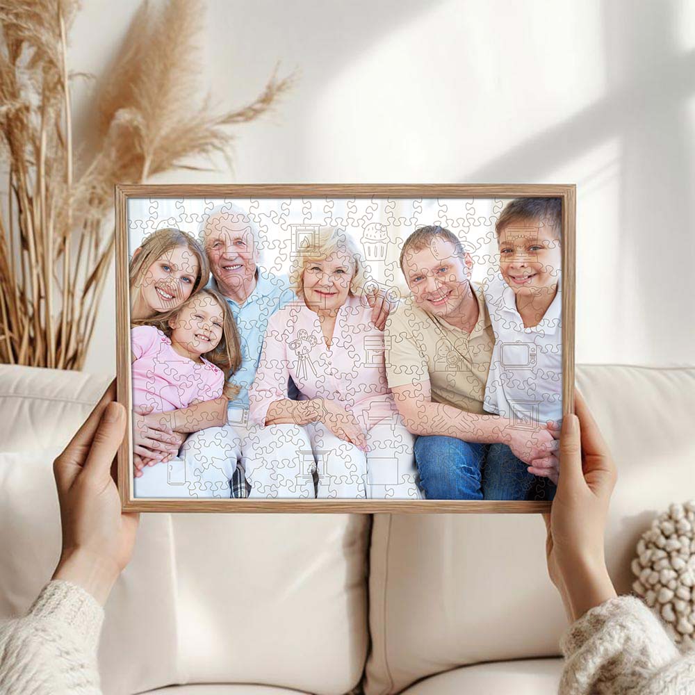 Animal Jigsaw Puzzle > Wooden Jigsaw Puzzle > Jigsaw Puzzle A3 LARGE SIZE | 11.7 x 16.5" | 200 Pieces Personalised Wooden Jigsaw Puzzle – Family Life Whimsies