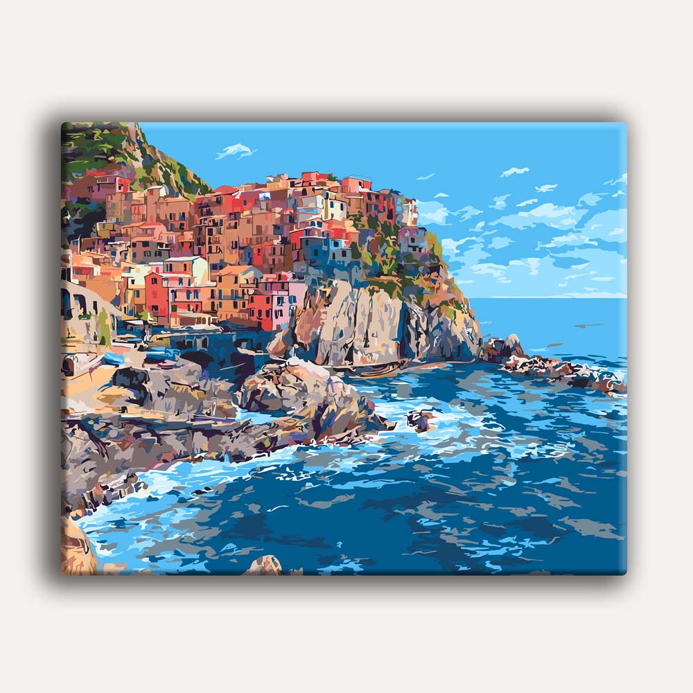Painting By Numbers Kits 15.7" x 19.6" (40 x 50cm) Monterosso al Mare - Paint By Numbers Kit