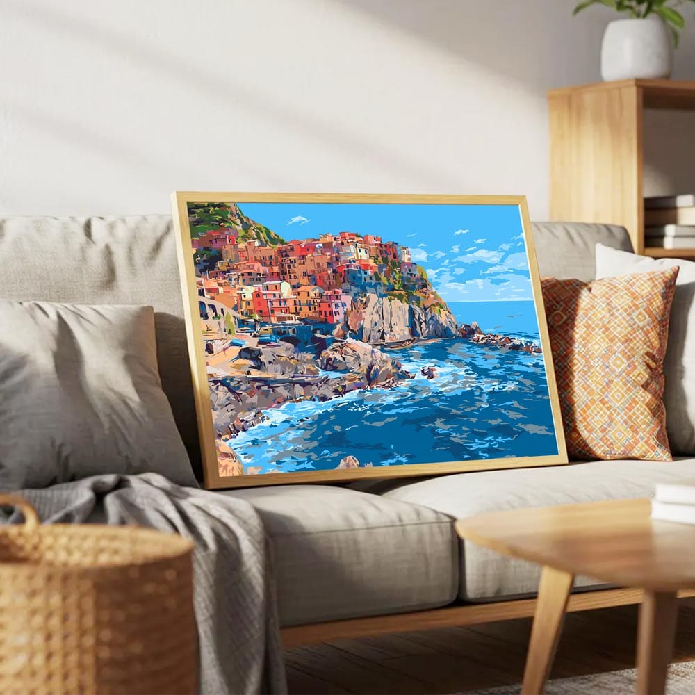 Painting By Numbers Kits 15.7" x 19.6" (40 x 50cm) Monterosso al Mare - Paint By Numbers Kit