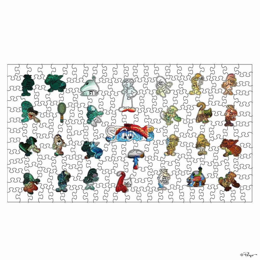 Animal Jigsaw Puzzle > Wooden Jigsaw Puzzle > Jigsaw Puzzle The Smurfs - Wooden Jigsaw Puzzle