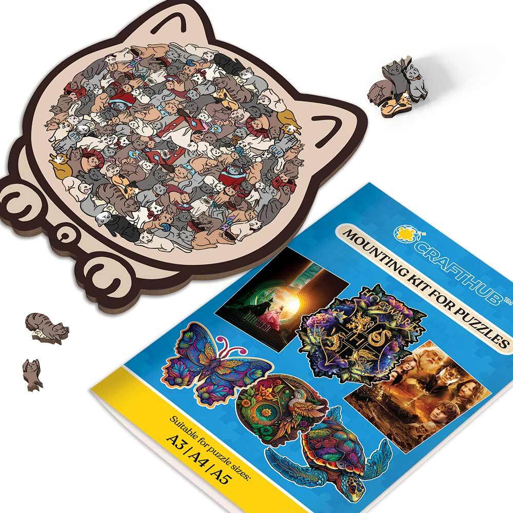 Katzenförmiges - Holzpuzzle