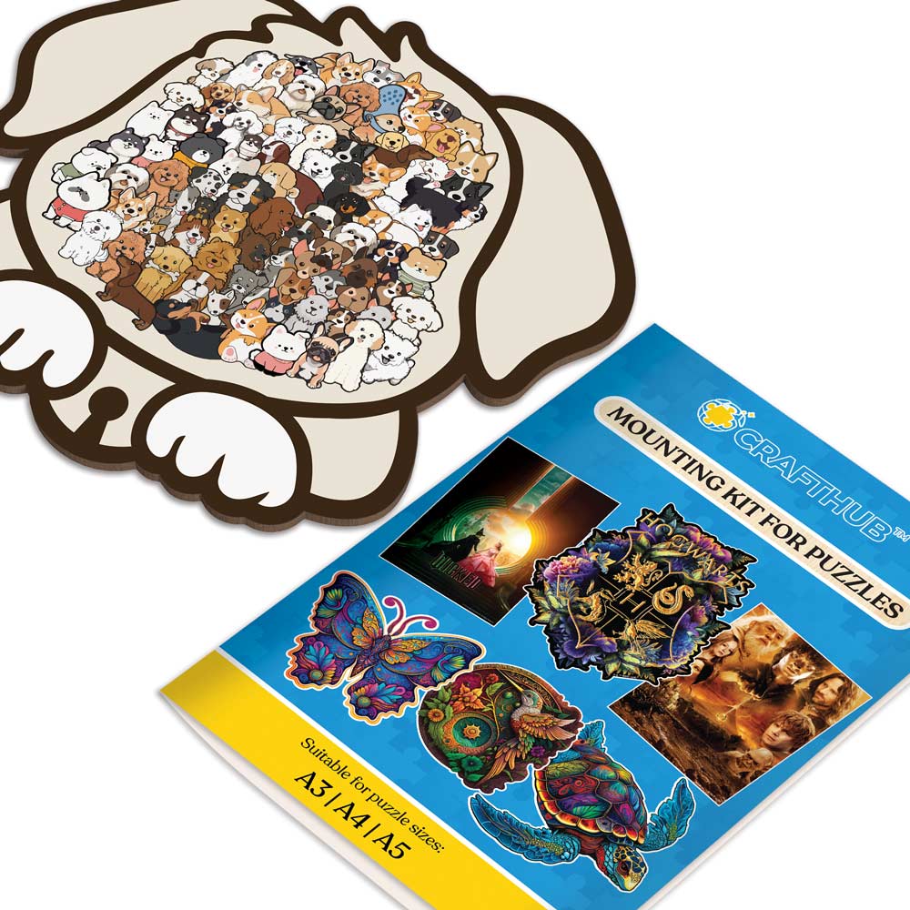 Hundeförmig - Holzpuzzle