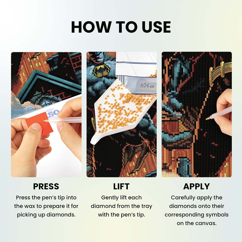 17.7" x 21.7" / 45cm x 55cm Batman Gotham's Vigilante - Diamond Painting Kit