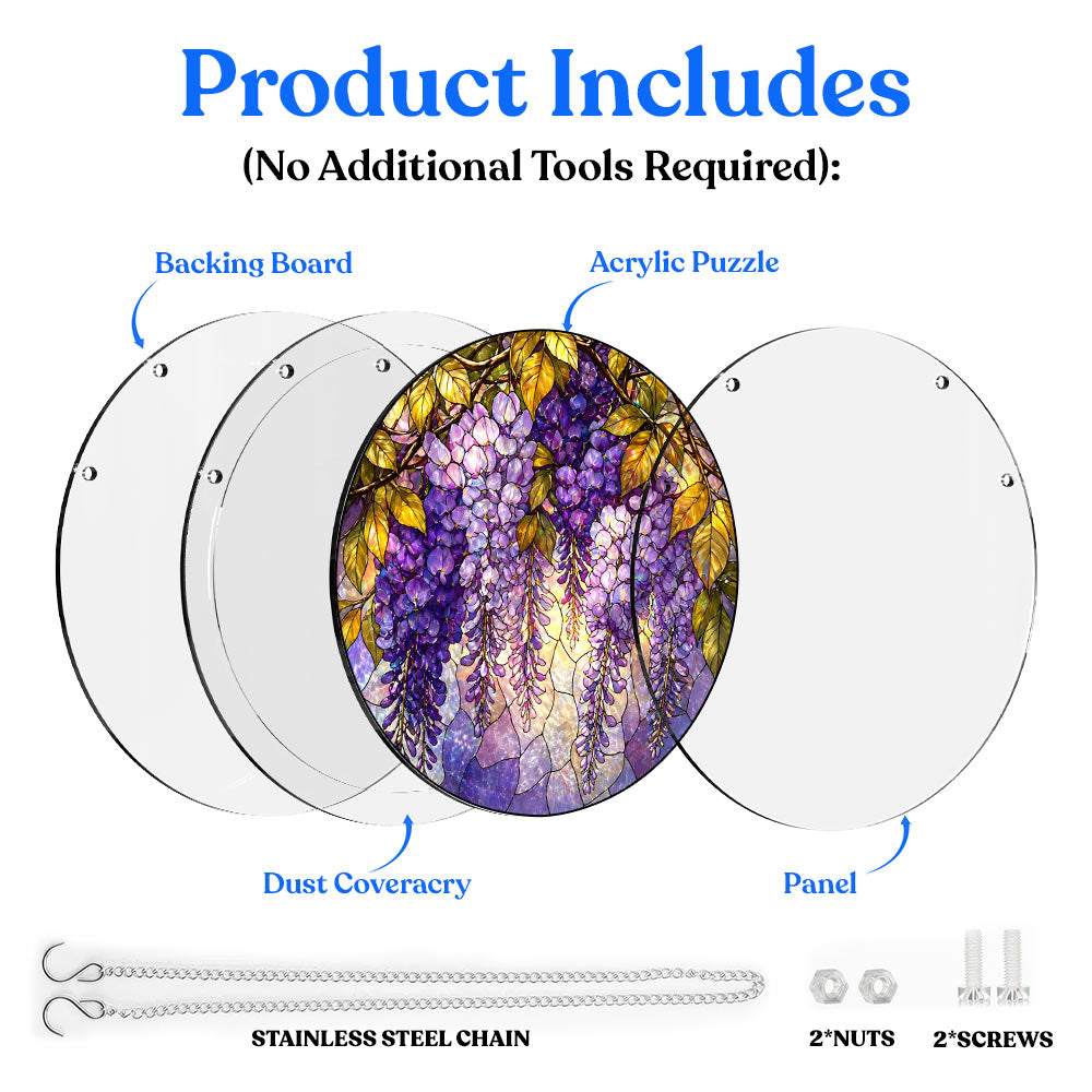 Violetter Wasserfall - Acryl-Puzzle