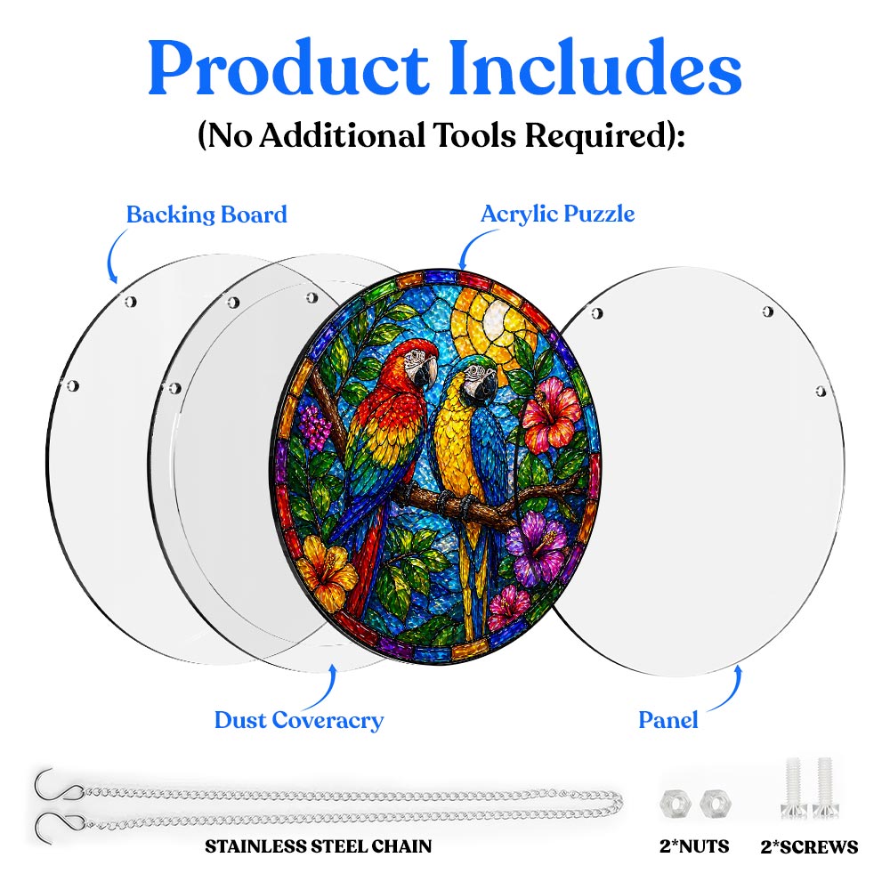 Papageienparadies - Acryl-Puzzle