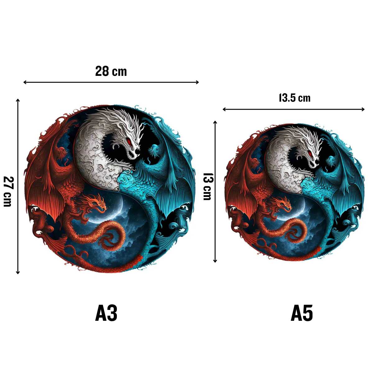 Drache Yin Yang - Puzzel