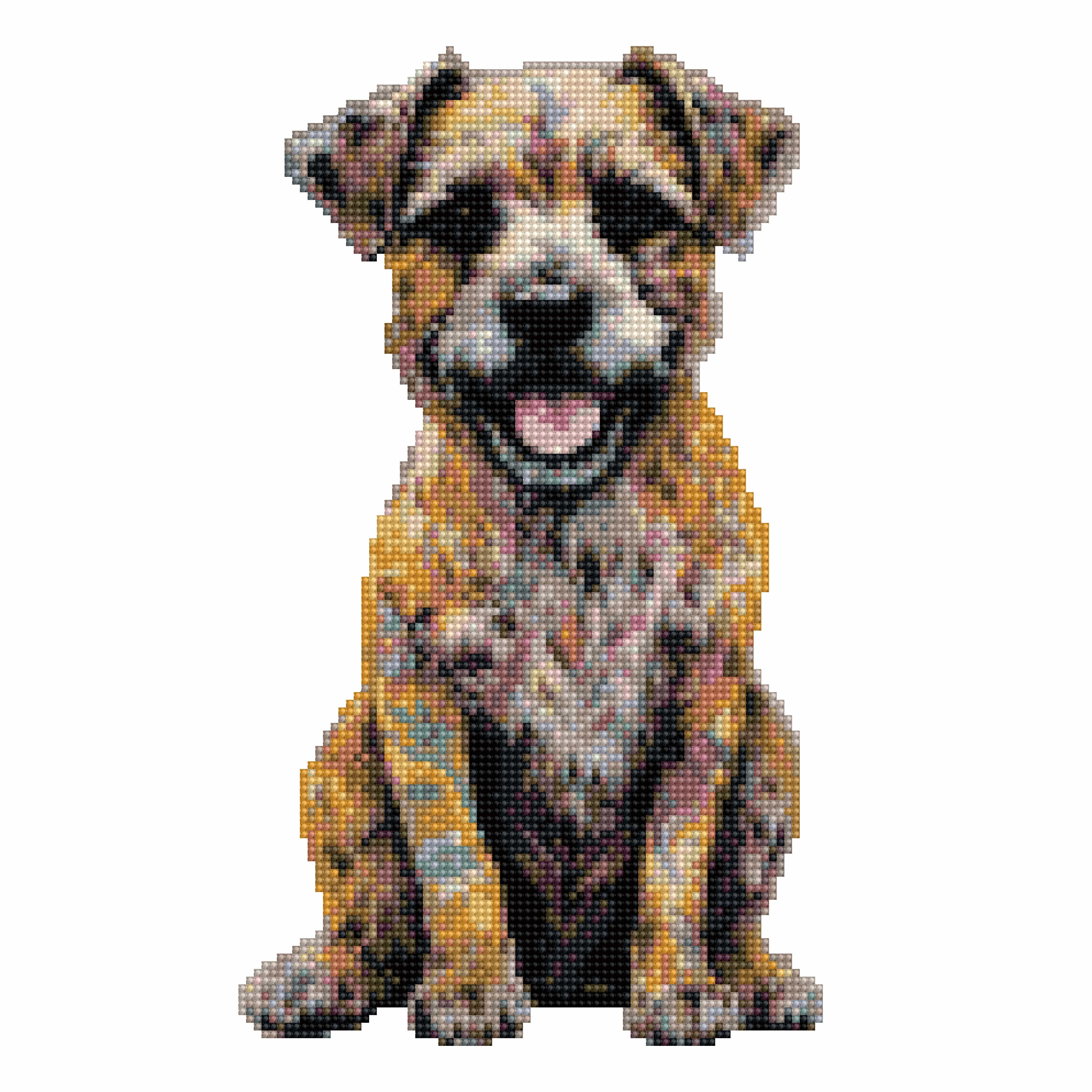 Border Terrier Hund - Diamant Malset