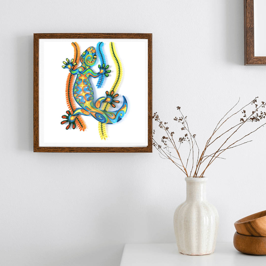 Papier Filigran Malerei Kit-Gecko