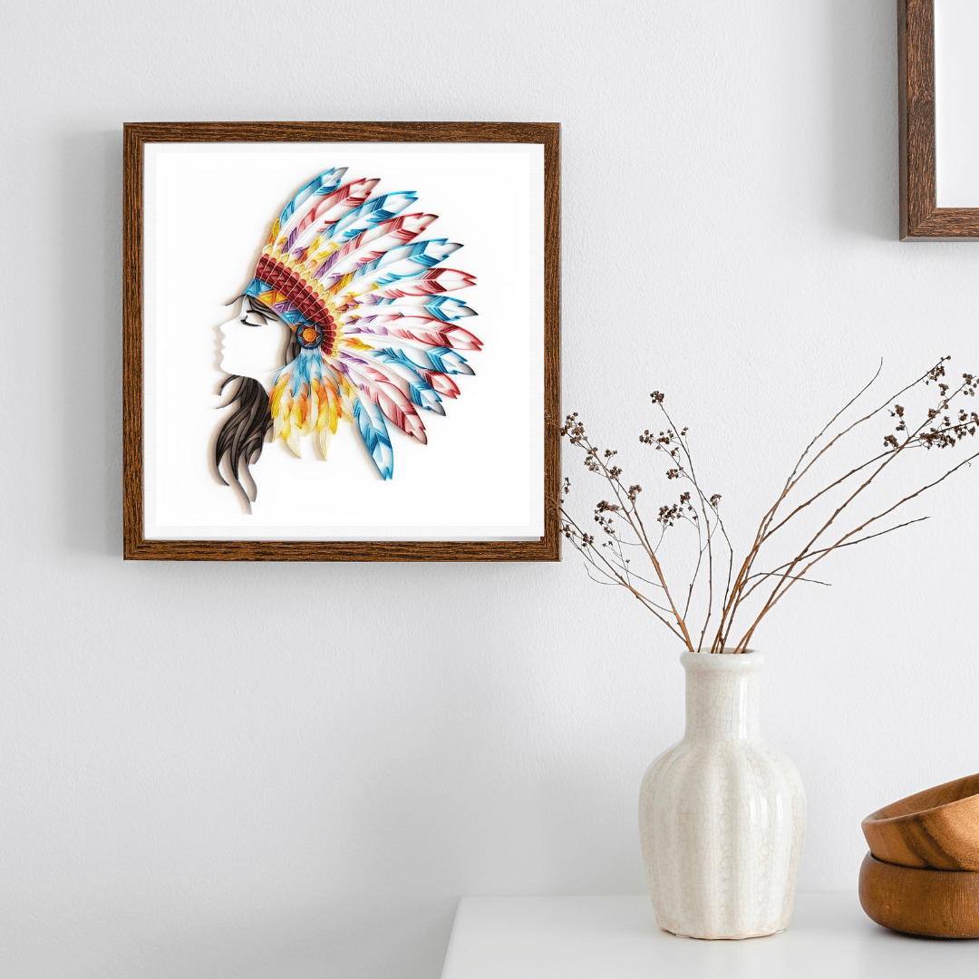 Papier Filigran Malerei Kit - Amerikanischer Ureinwohner