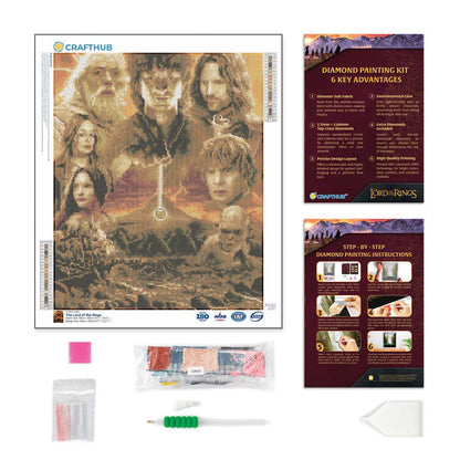 Diamond Painting Kits 17.7" x 21.7" / 45cm x 55cm The Lord of the Rings - Diamond Painting Kit