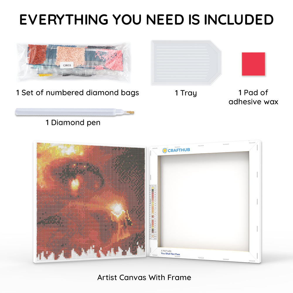 You Shall Not Pass - Diamond Painting Set mit Rahmen