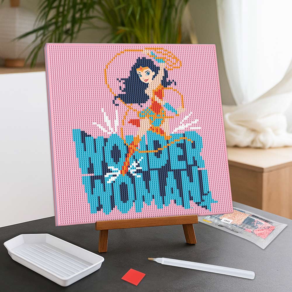 Diamond Painting Kits 9.8" x 9.8" | 25cm x 25cm Wonder Woman - Diamond Painting Kit