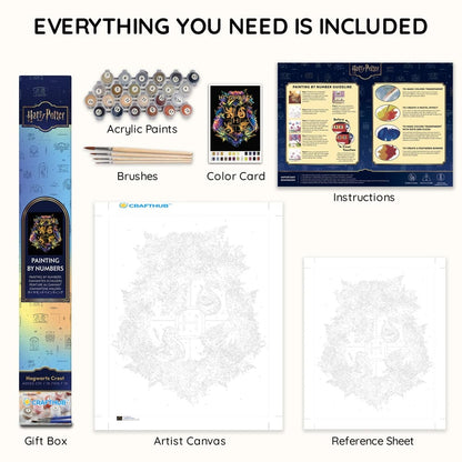 Animal Jigsaw Puzzle > Wooden Jigsaw Puzzle > Jigsaw Puzzle 40x50cm Hogwarts Crest - Paint By Numbers Kits