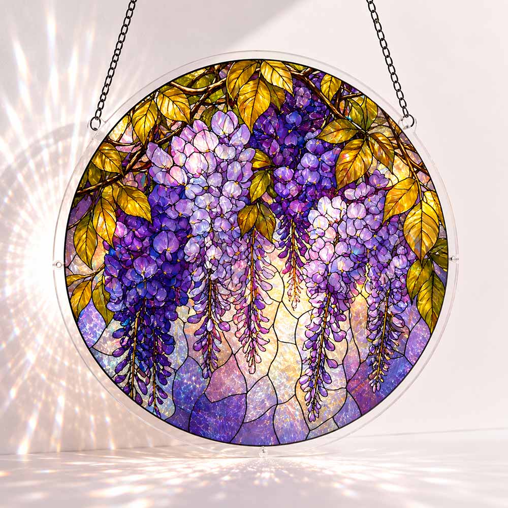 Violetter Wasserfall - Acryl-Puzzle
