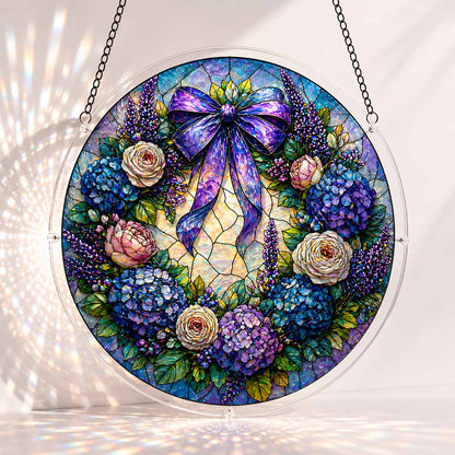Violetter Kranz - Acryl-Puzzle