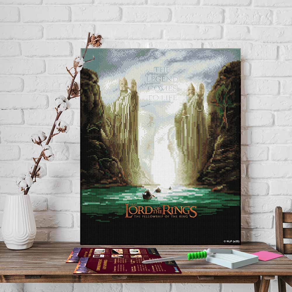 17.7" x 21.7" / 45cm x 55cm The Gates of Argonath - Diamond Painting Kit