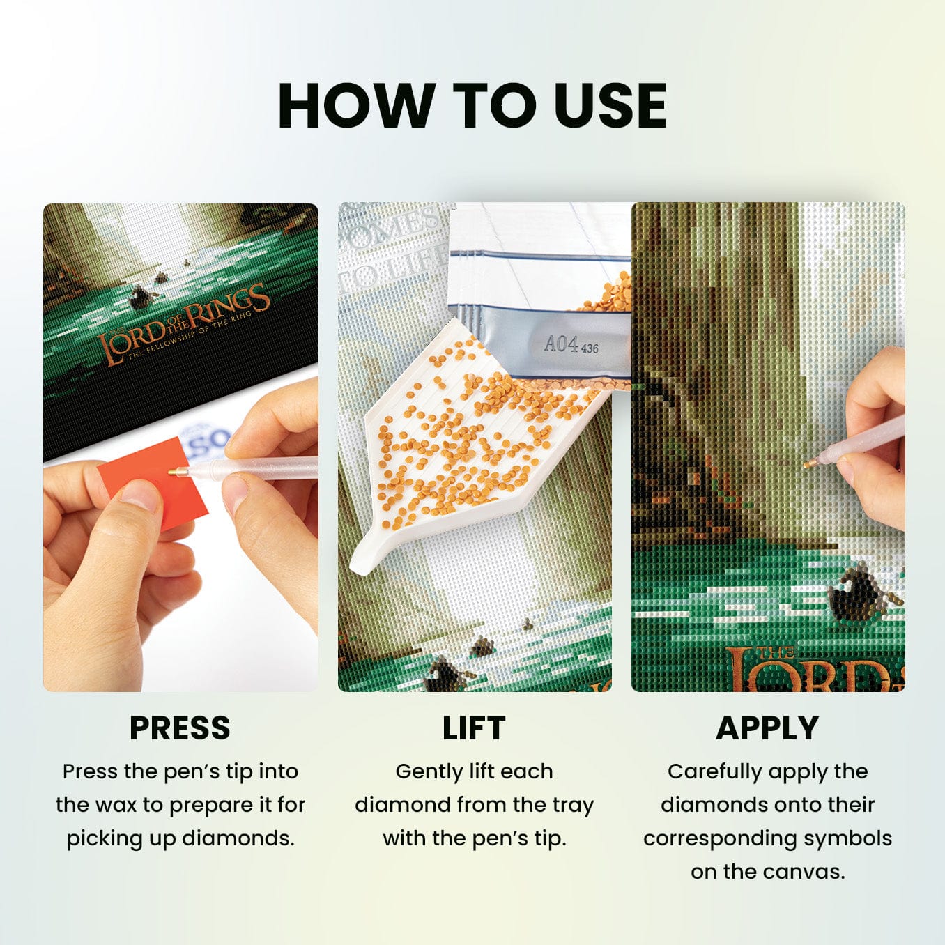 17.7" x 21.7" / 45cm x 55cm The Gates of Argonath - Diamond Painting Kit