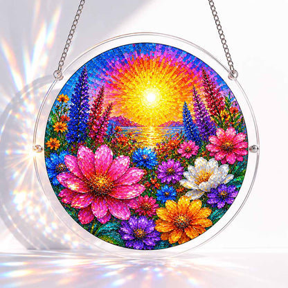Blumiges Leuchten - Acryl-Puzzle