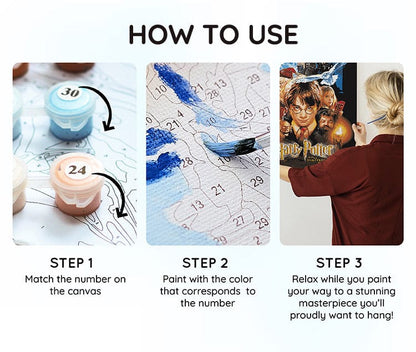 Animal Jigsaw Puzzle > Wooden Jigsaw Puzzle > Jigsaw Puzzle 40x50cm Harry Potter and the Sorcerer's Stone - Paint By Numbers Kits