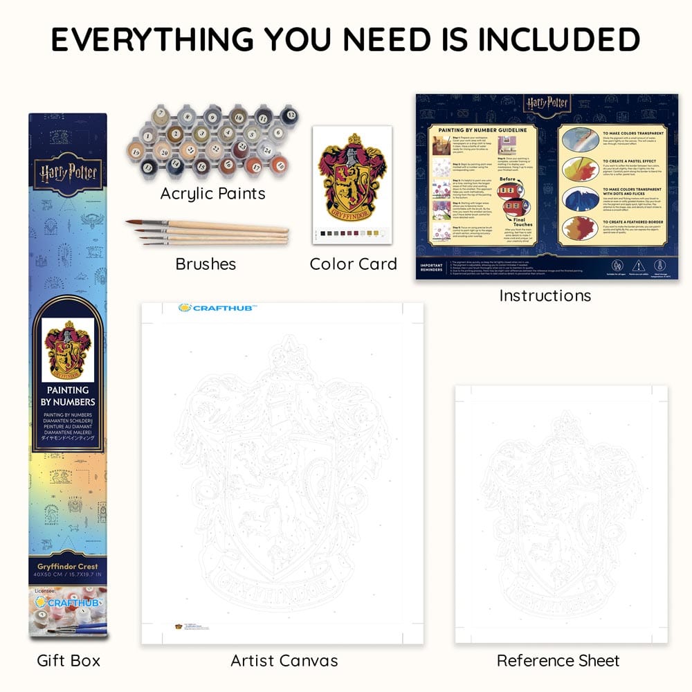 Animal Jigsaw Puzzle > Wooden Jigsaw Puzzle > Jigsaw Puzzle 40x50cm Gryffindor Crest - Paint By Numbers Kits