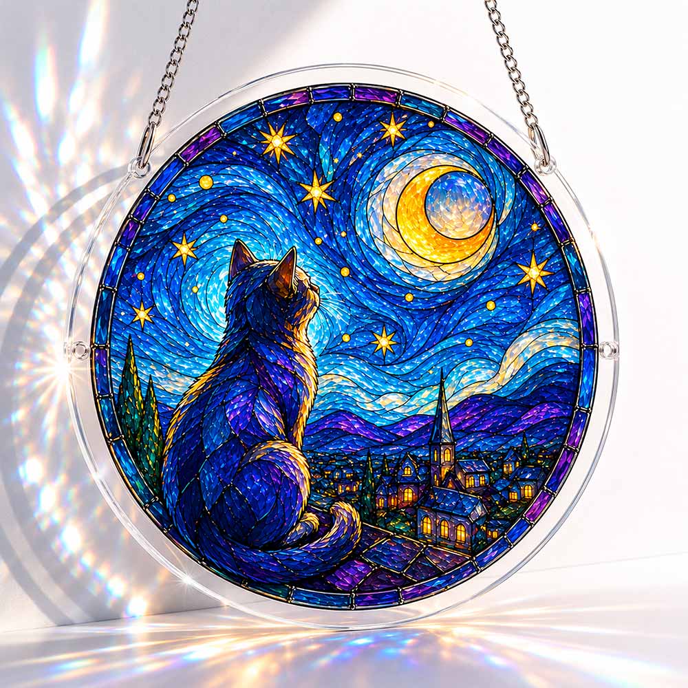 Mondschein-Katze - Acryl-Puzzle