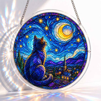 Mondschein-Katze - Acryl-Puzzle