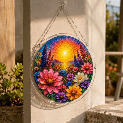 Blumiges Leuchten - Acryl-Puzzle