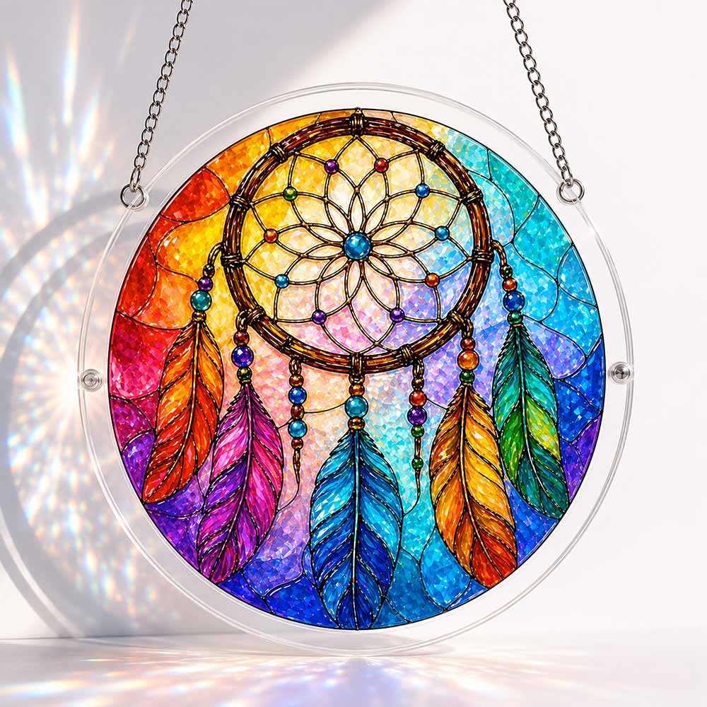 Regenbogen-Traumfänger - Acryl-Puzzle