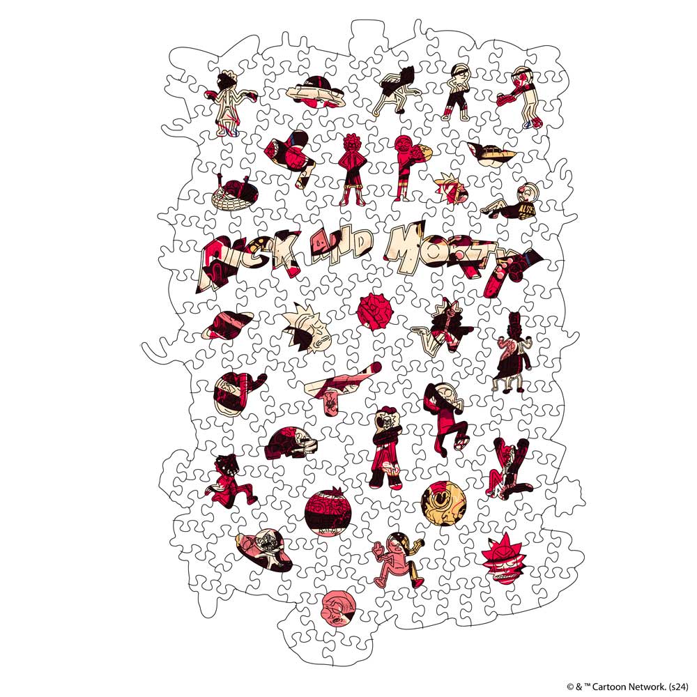 Animal Jigsaw Puzzle > Wooden Jigsaw Puzzle > Jigsaw Puzzle Rick and Morty Anatomy Park - Wooden Jigsaw Puzzle