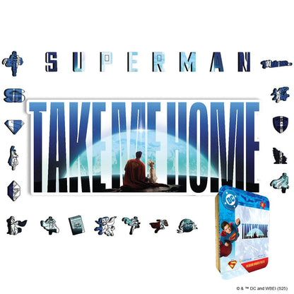 Animal Jigsaw Puzzle > Wooden Jigsaw Puzzle > Jigsaw Puzzle A4 + Wooden Gift Box Superman Take Me Home - Wooden Jigsaw Puzzle