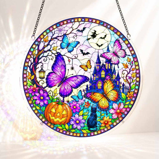 Acryl-Sonnenfänger-Puzzle - Halloween-vlinder
