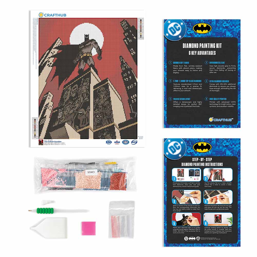 17.7" x 21.7" / 45cm x 55cm The Gotham Guardian - Diamond Painting Kit
