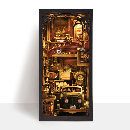 3D Wooden Puzzles 255 Pieces | 9.1"x7.1"x4.3" Car Players - DIY Book Nook Kit