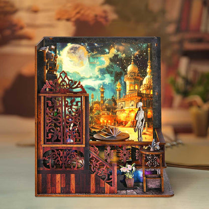 3D Wooden Puzzles 112 Pieces | 7.9"x6.9"x6.9" Magic Exploration - DIY Book Nook Kit