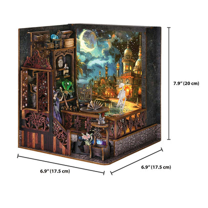 3D Wooden Puzzles 112 Pieces | 7.9"x6.9"x6.9" Magic Exploration - DIY Book Nook Kit