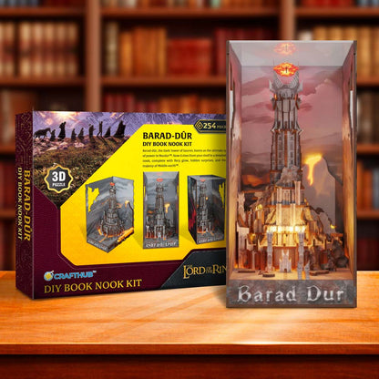 Book Nook Kits 254 Pieces | 17.8×12×24.5 cm (7.0" × 4.7" × 9.6") Barad Dur - DIY Book Nook Kit