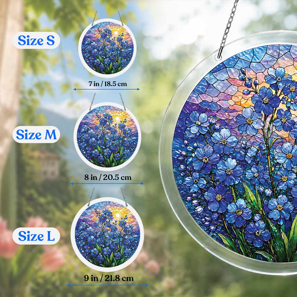 Blaue Blüten - Acryl-Puzzle