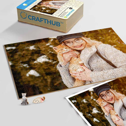 Animal Jigsaw Puzzle > Wooden Jigsaw Puzzle > Jigsaw Puzzle A3 LARGE SIZE | 11.7 x 16.5" | 200 Pieces Personalised Wooden Jigsaw Puzzle – Cat Whimsies