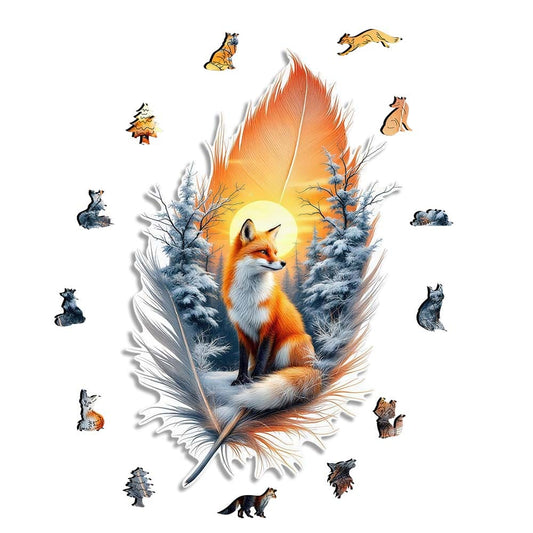 Wooden Jigsaw Puzzles A5 Sunshine Fox - Jigsaw Puzzle