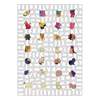 Blütenkatze - Holzpuzzle