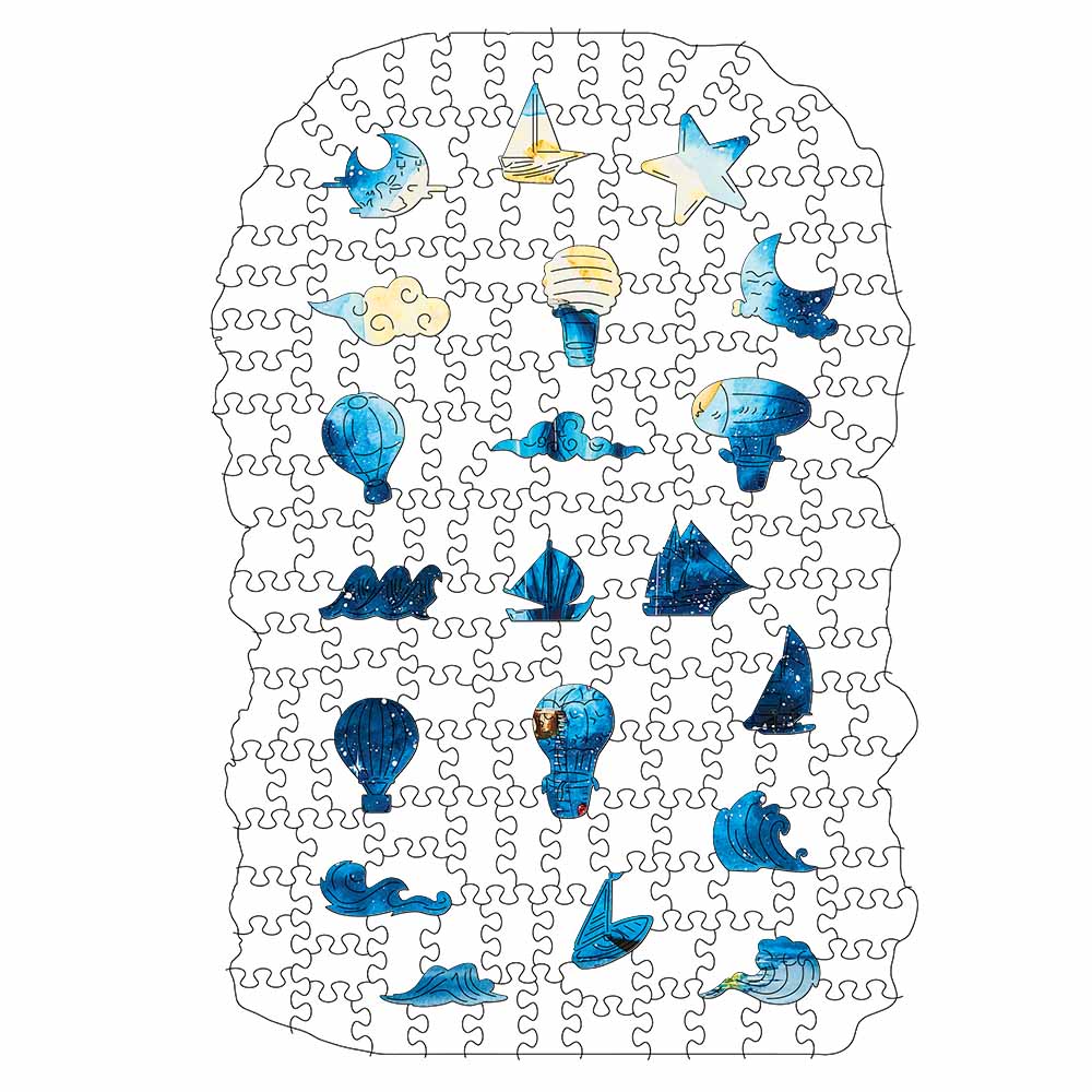 Mondlichtreise - Holzpuzzle