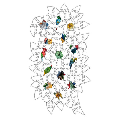 Wooden Jigsaw Puzzles Floral Parrot - Jigsaw Puzzle