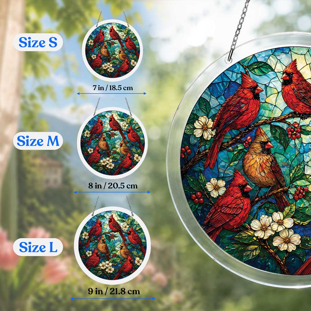 Kardinal im Garten - Acryl-Puzzle