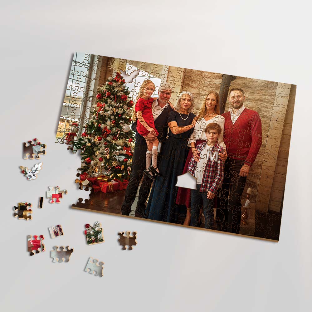 Animal Jigsaw Puzzle > Wooden Jigsaw Puzzle > Jigsaw Puzzle A3 LARGE SIZE | 11.7 x 16.5" | 200 Pieces Personalised Wooden Jigsaw Puzzle – Merry Christmas