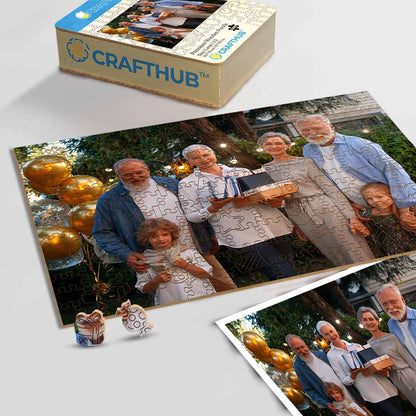 Animal Jigsaw Puzzle > Wooden Jigsaw Puzzle > Jigsaw Puzzle A3 LARGE SIZE | 11.7 x 16.5" | 200 Pieces Personalised Wooden Jigsaw Puzzle – Happy Birthday