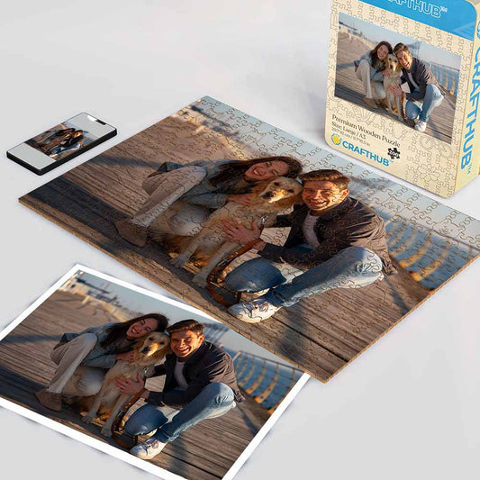 Animal Jigsaw Puzzle > Wooden Jigsaw Puzzle > Jigsaw Puzzle A3 LARGE SIZE | 11.7 x 16.5" | 200 Pieces Personalised Wooden Jigsaw Puzzle – Dog Whimsies