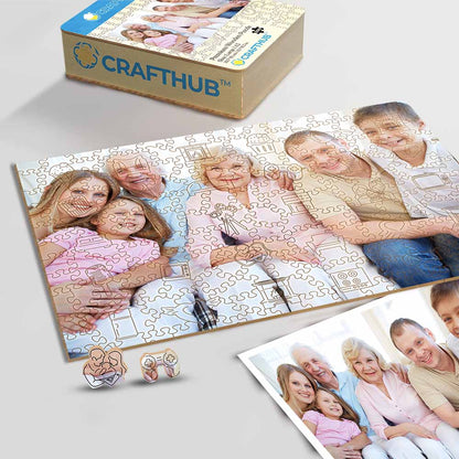 Animal Jigsaw Puzzle > Wooden Jigsaw Puzzle > Jigsaw Puzzle A3 LARGE SIZE | 11.7 x 16.5" | 200 Pieces Personalised Wooden Jigsaw Puzzle – Family Life Whimsies