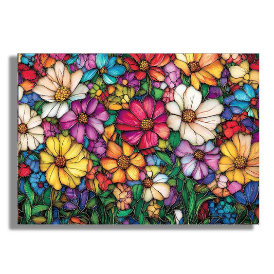 Animal Jigsaw Puzzle > Wooden Jigsaw Puzzle > Jigsaw Puzzle Stained Glass Flowers - Jigsaw Puzzle