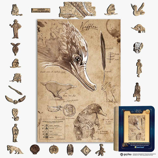 Niffler Zauberer-Skizze - Holzpuzzle